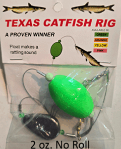 Texas Catfish Rig with 2 oz No-Roll weight