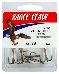 Eagle Claw - 374A 2x Treble Hook