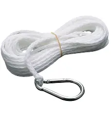 Anchor line 1/4"x 50' W/Hook - Hollow Braided