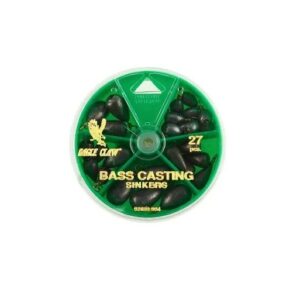 Eagle Claw Bass Casting Sinker Assortment, 27 Sinkers, Plain Lead, Assorted Sizes, Dial Pack